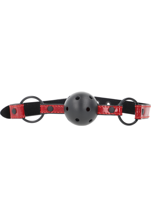 Φίμωτρο από δερματίνη σε κόκκινο χρώμα, μήκους 60 εκ.