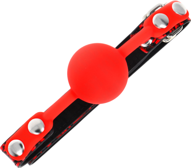 Φίμωτρο από δερματίνη σε κόκκινο χρώμα, μήκους 63 εκ.