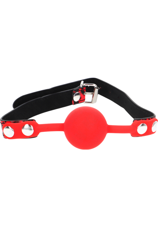 Φίμωτρο από δερματίνη σε κόκκινο χρώμα, μήκους 63 εκ.