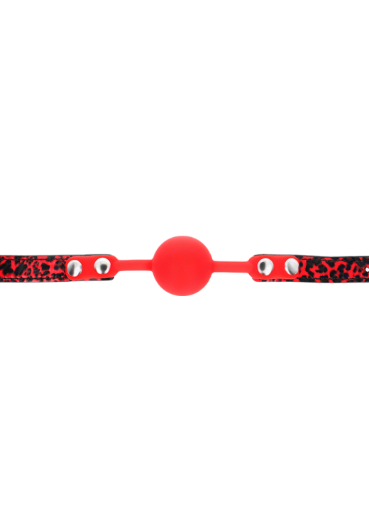 Φίμωτρο από δερματίνη σε κόκκινο χρώμα, μήκους 63 εκ.