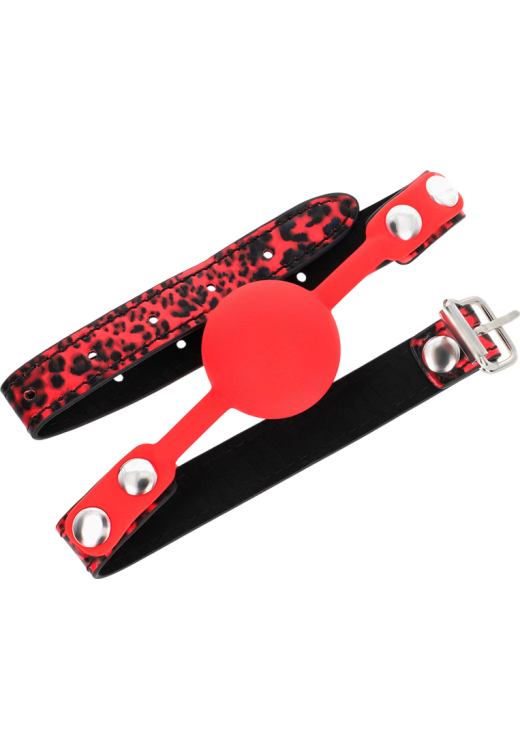 Φίμωτρο από δερματίνη σε κόκκινο χρώμα, μήκους 63 εκ.