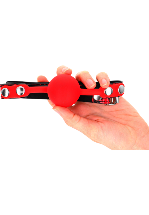 Φίμωτρο από δερματίνη σε κόκκινο χρώμα, μήκους 63 εκ.