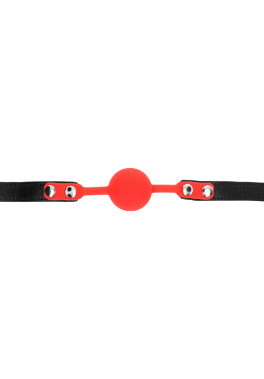 Φίμωτρο από δερματίνη σε κόκκινο χρώμα, μήκους 63 εκ.