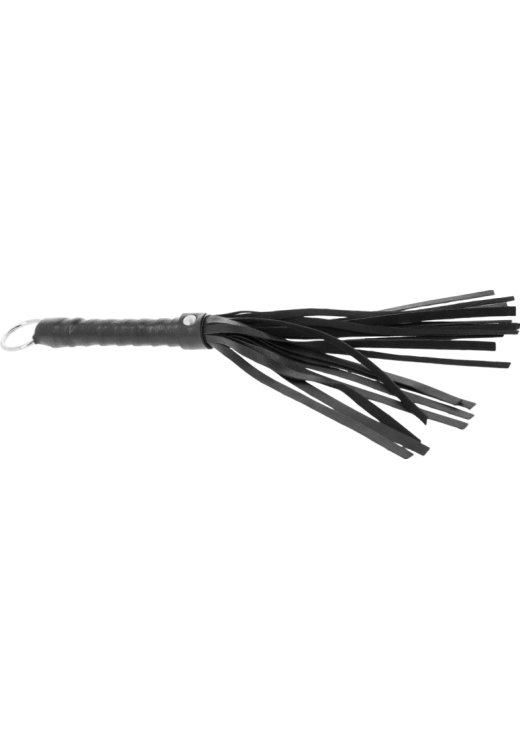 Μαστίγιο από δερματίνη σε μαύρο χρώμα, μήκους 20 εκ.