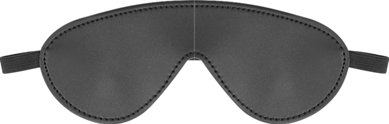 Κλειστή μάσκα από δερματίνη σε μαύρο χρώμα, μήκους 20 εκ.