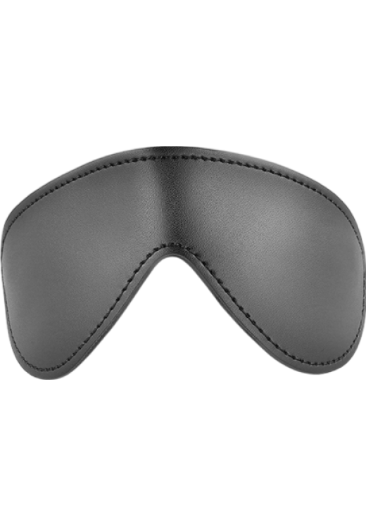 Κλειστή μάσκα από δερματίνη σε μαύρο χρώμα, μήκους 20 εκ.