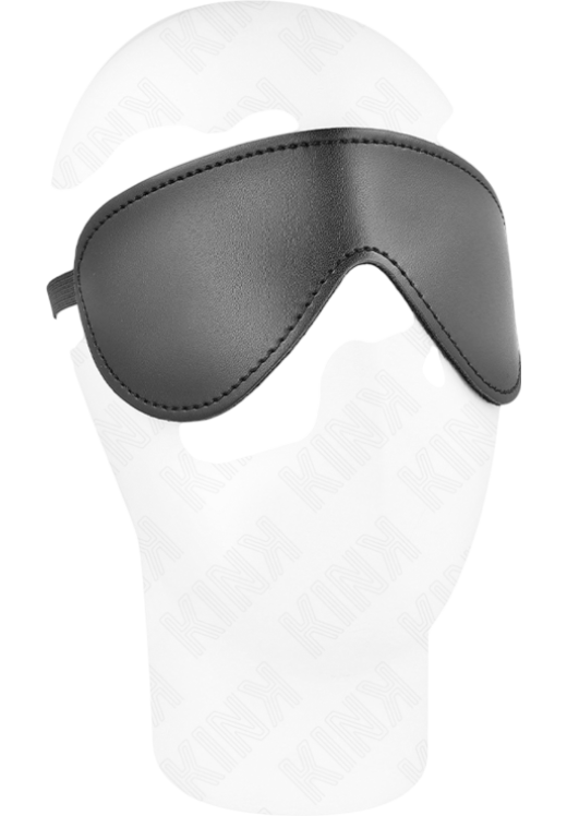 Κλειστή μάσκα από δερματίνη σε μαύρο χρώμα, μήκους 20 εκ.