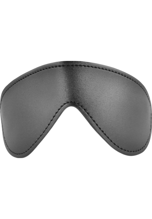 Κλειστή μάσκα από δερματίνη σε μαύρο χρώμα, μήκους 20 εκ.