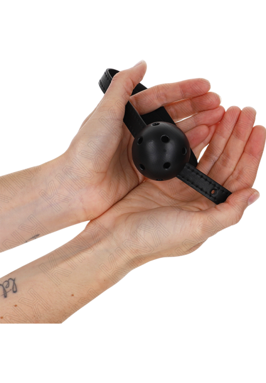 Φίμωτρο από δερματίνη σε μαύρο χρώμα, μήκους 60 εκ.