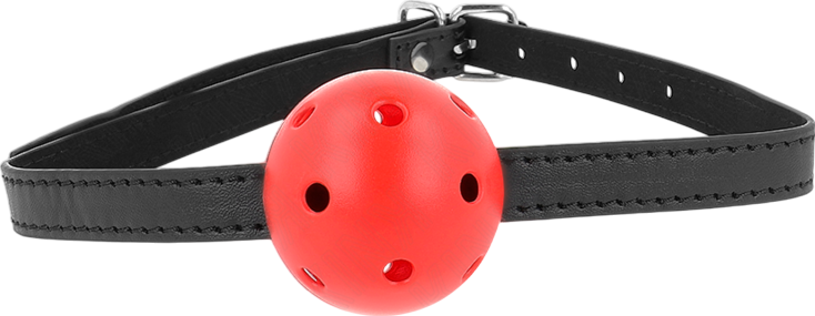 Φίμωτρο από δερματίνη σε κόκκινο χρώμα, μήκους 60 εκ.