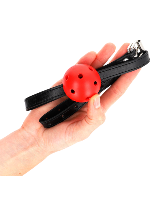 Φίμωτρο από δερματίνη σε κόκκινο χρώμα, μήκους 60 εκ.