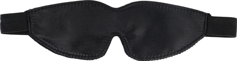 Κλειστή μάσκα από δερματίνη σε μαύρο χρώμα, μήκους 20 εκ.