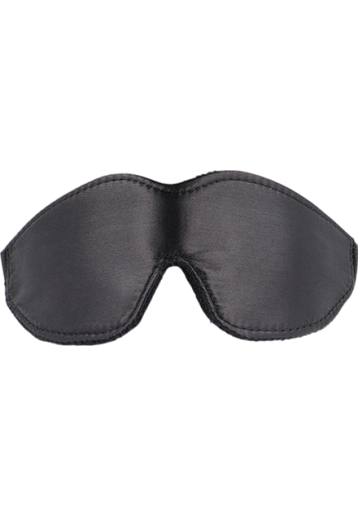 Κλειστή μάσκα από δερματίνη σε μαύρο χρώμα, μήκους 20 εκ.