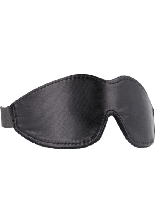 Κλειστή μάσκα από δερματίνη σε μαύρο χρώμα, μήκους 20 εκ.