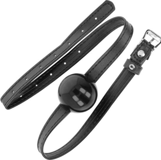 Φίμωτρο από δερματίνη σε μαύρο χρώμα, μήκους 55 εκ.