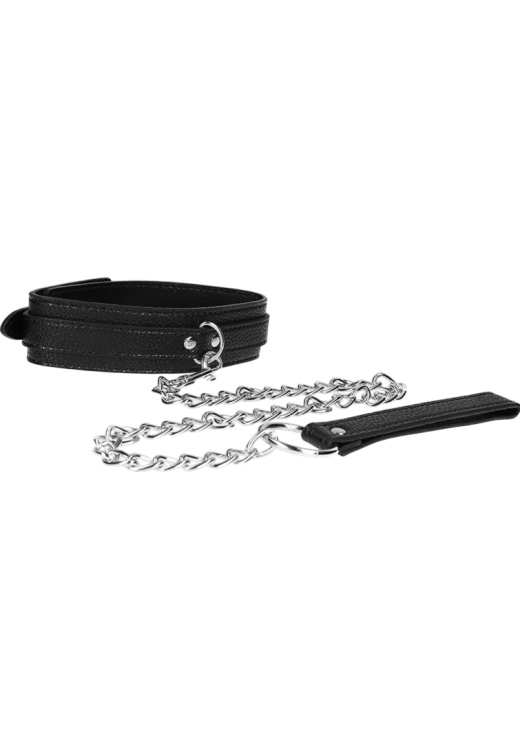 Κολάρο από δερματίνη σε μαύρο χρώμα