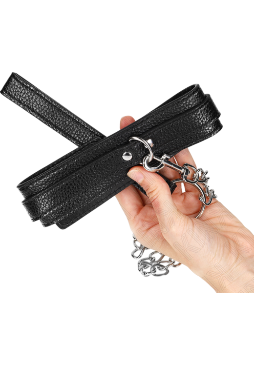 Κολάρο από δερματίνη σε μαύρο χρώμα