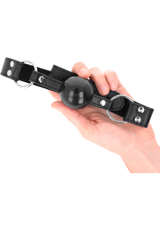 Φίμωτρο από δερματίνη σε μαύρο χρώμα, μήκους 60 εκ.