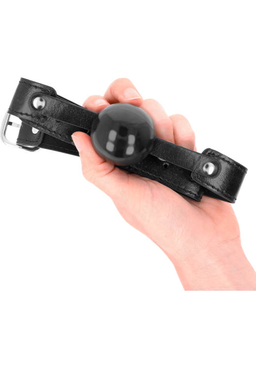 Φίμωτρο από δερματίνη σε μαύρο χρώμα, μήκους 60 εκ.