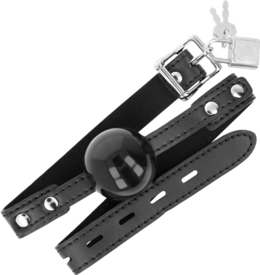 Φίμωτρο από δερματίνη σε μαύρο χρώμα, μήκους 60 εκ.