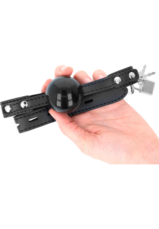 Φίμωτρο από δερματίνη σε μαύρο χρώμα, μήκους 60 εκ.