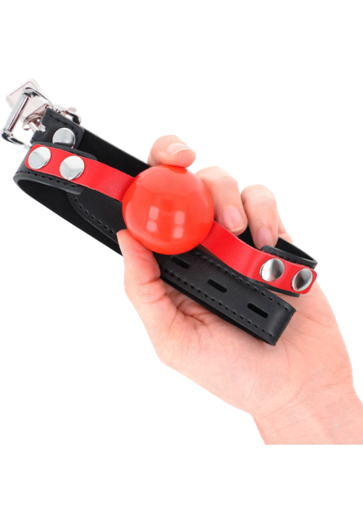 Φίμωτρο από δερματίνη σε κόκκινο χρώμα, μήκους 60 εκ.