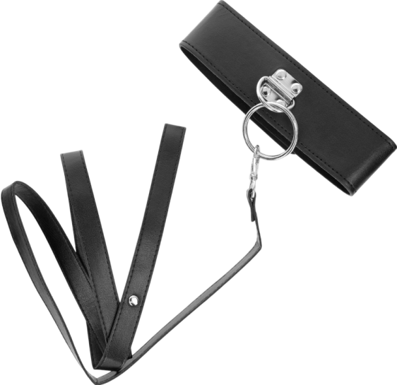 Κολάρο από δερματίνη σε μαύρο χρώμα