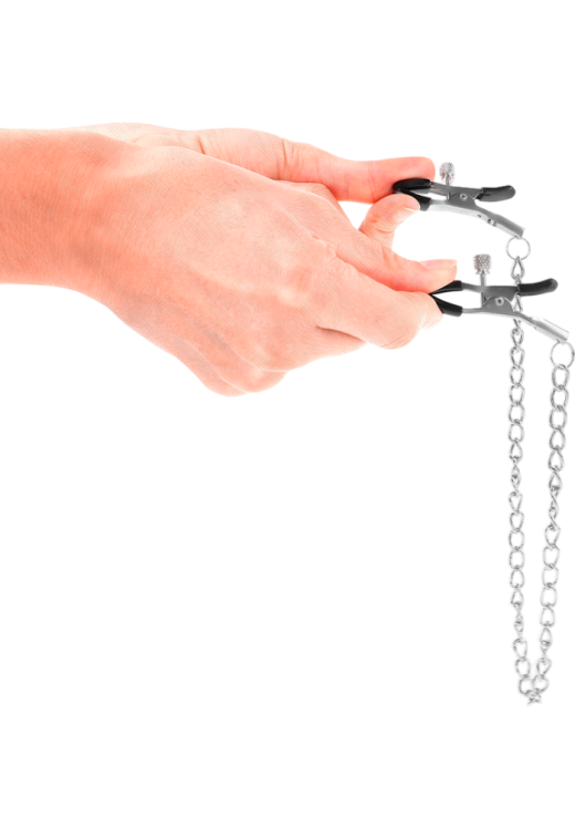 Μεταλλικοί σφιγκτήρες θηλών σε ασημί χρώμα