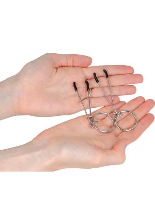 Μεταλλικοί σφιγκτήρες θηλών σε ασημί χρώμα