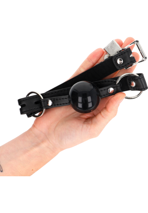 Φίμωτρο από δερματίνη σε μαύρο χρώμα, μήκους 60 εκ.