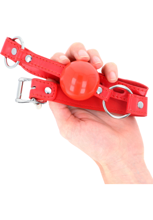 Φίμωτρο από δερματίνη σε κόκκινο χρώμα, μήκους 60 εκ.