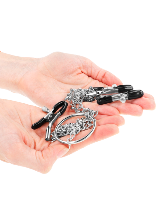 Μεταλλικοί σφιγκτήρες θηλών σε ασημί χρώμα