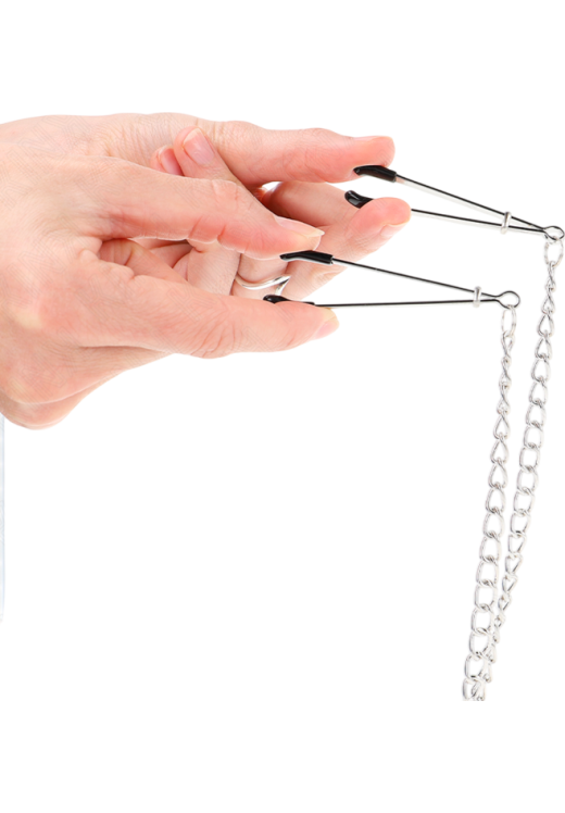 Μεταλλικοί σφιγκτήρες θηλών σε ασημί χρώμα