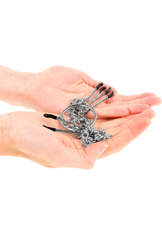 Μεταλλικοί σφιγκτήρες θηλών σε ασημί χρώμα