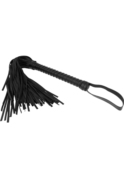 Μαστίγιο από σχοινί σε μαύρο χρώμα, μήκους 45 εκ.