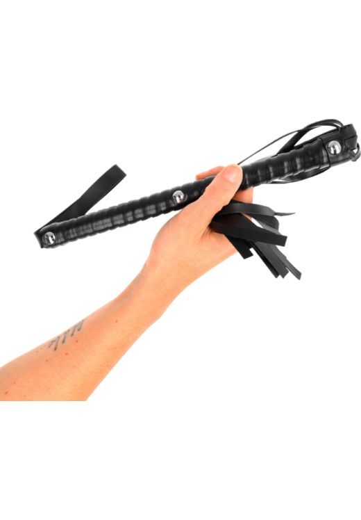 Μαστίγιο από σχοινί σε μαύρο χρώμα, μήκους 45 εκ.