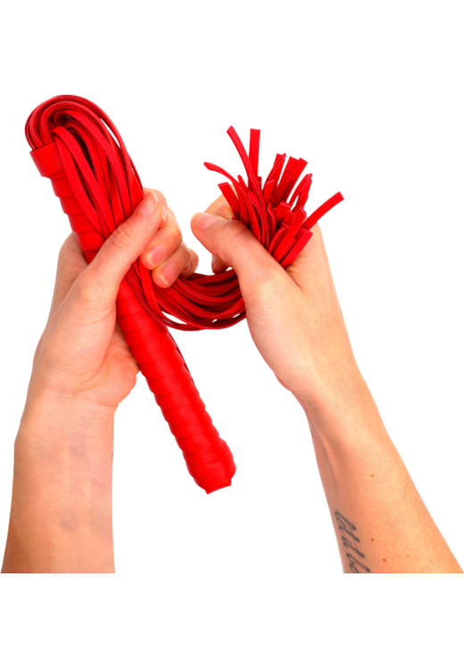 Μαστίγιο από σχοινί σε κόκκινο χρώμα, μήκους 45 εκ.