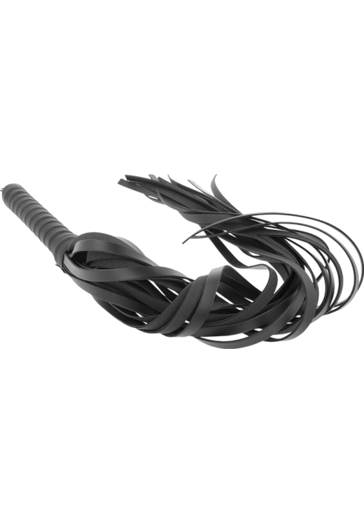 Μαστίγιο από δερματίνη σε μαύρο χρώμα, μήκους 80 εκ.