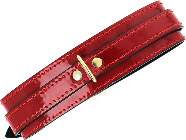 Κολάρο από δερματίνη σε μπορντό χρώμα