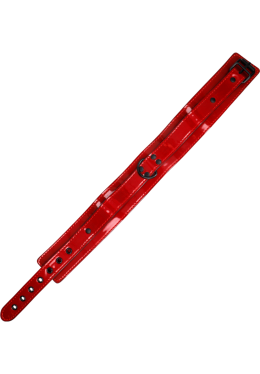 Κολάρο από δερματίνη σε κόκκινο χρώμα