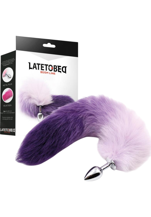 Σφήνα με ουρά από aλουμίνιο σε μοβ χρώμα, μήκους 40 εκ. και μέγιστης διαμέτρου 3 εκ.