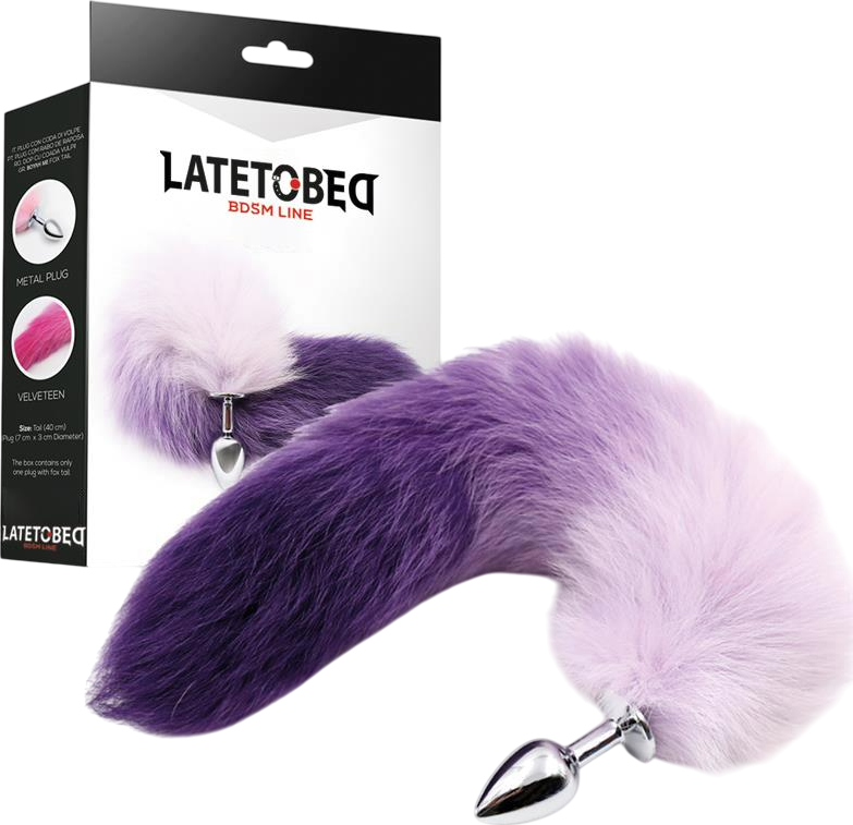 Σφήνα με ουρά από aλουμίνιο σε μοβ χρώμα, μήκους 40 εκ. και μέγιστης διαμέτρου 3 εκ.