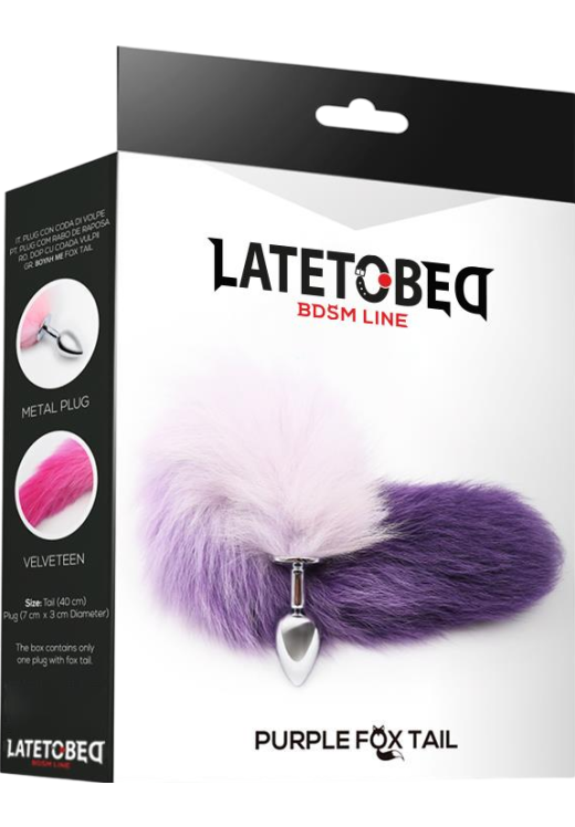 Σφήνα με ουρά από aλουμίνιο σε μοβ χρώμα, μήκους 40 εκ. και μέγιστης διαμέτρου 3 εκ.