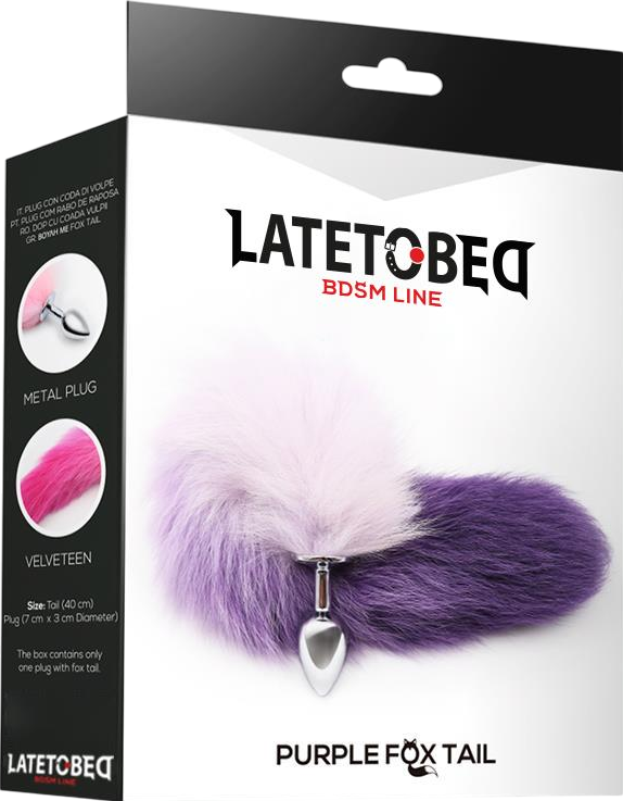 Σφήνα με ουρά από aλουμίνιο σε μοβ χρώμα, μήκους 40 εκ. και μέγιστης διαμέτρου 3 εκ.