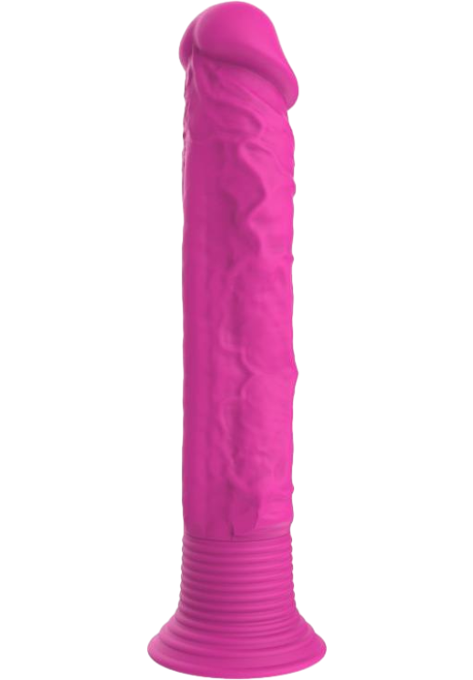 Ρεαλιστικός δονητής από σιλικόνη σε ροζ χρώμα, μήκους 19 εκ. και μέγιστης διαμέτρου 3 εκ.