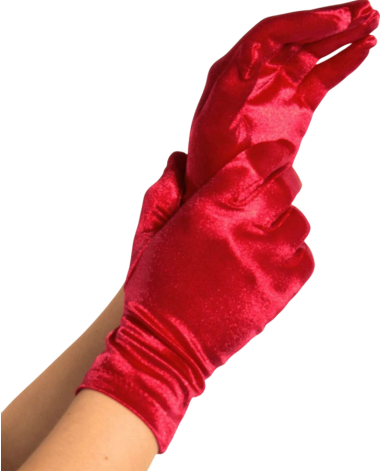 Γυαλιστερά γάντια σε κόκκινο χρώμα