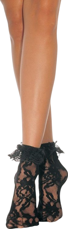 Δαντελωτό καλσόν σε μαύρο χρώμα