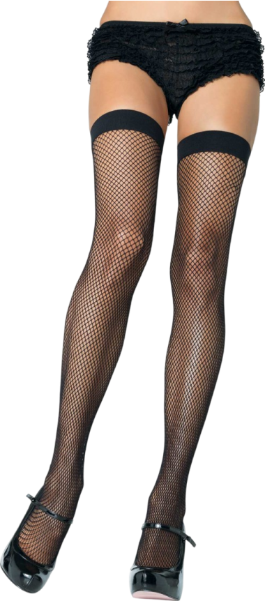 Διχτυωτές κάλτσες ζαρτιέρας με καλτσοδέτα σιλικόνης σε μαύρο χρώμα