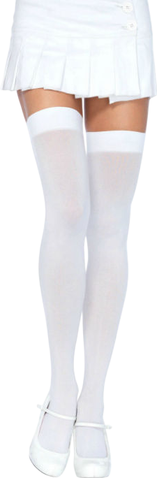 Κάλτσες ζαρτιέρας με καλτσοδέτα σιλικόνης από polyamide σε λευκό χρώμα