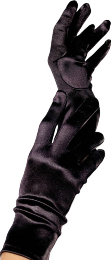 Γάντια από απαλό ύφασμα σε μαύρο χρώμα